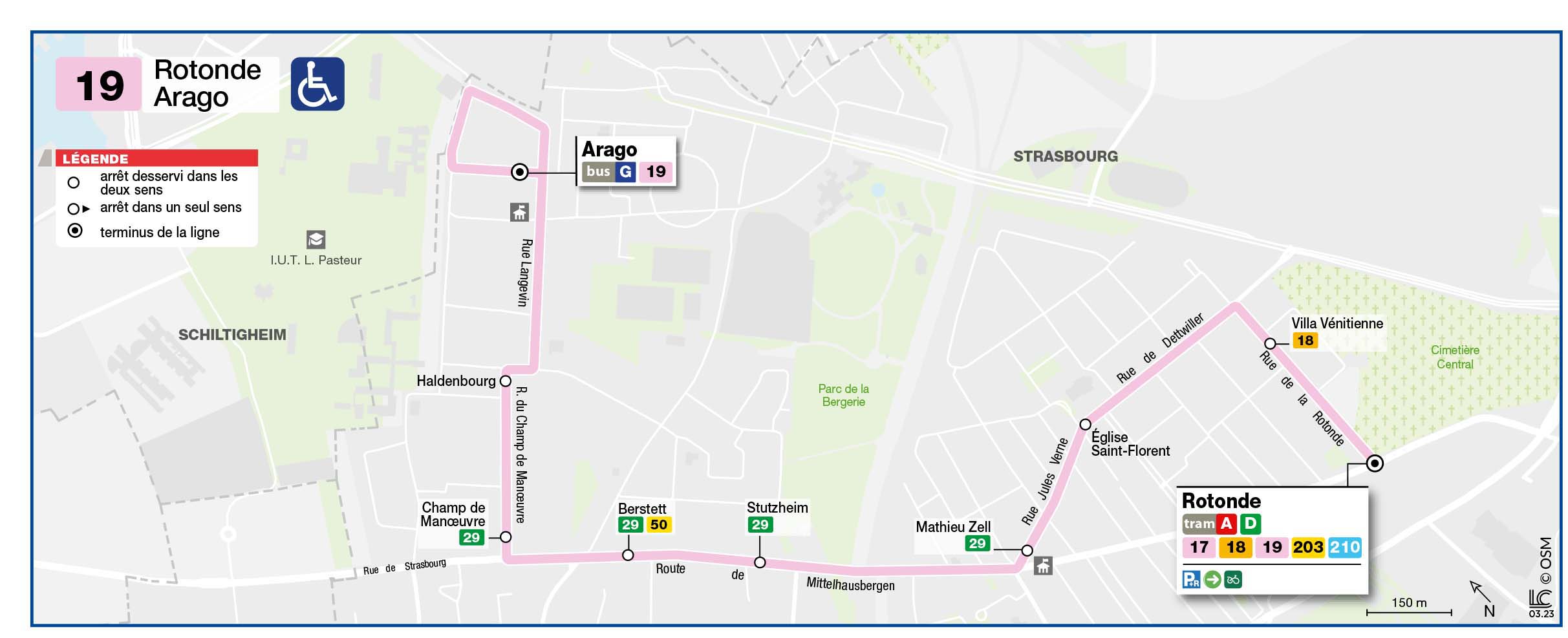 Plan de la ligne 19